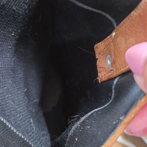 Dingo Tan Brown Leather Ruched Pleated Boho Boots, Size8.5 - Picture 11 of 11